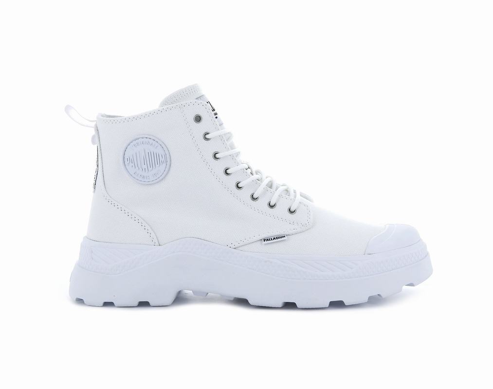 Zapatos Palladium Pallakix Hi Canvas Altas Mujer - Blancas ||YIBO-02943||